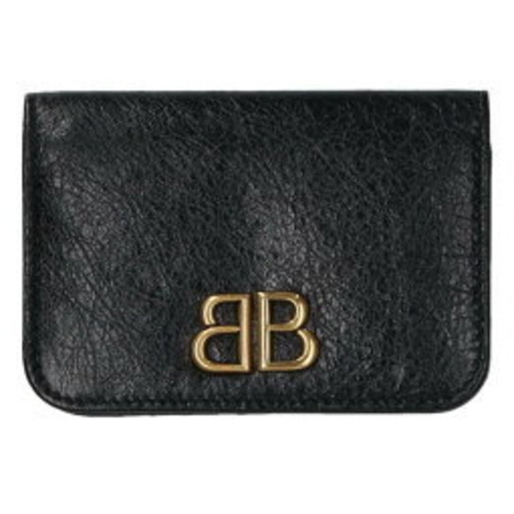 BALENCIAGA MONAKO BB Leather Wallet Black - Picture 1 of 3
